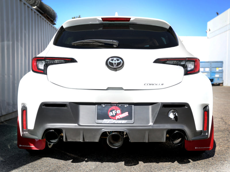 aFe 23-24 Toyota GR Corolla L3 1.6L (t) Gemini XV 3in to 2-1/2in Cat Back Exhaust w/ Black Tips - Burkken Auto Parts