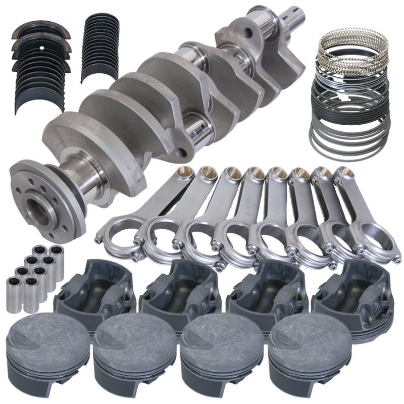 Eagle Chevy 454 4.250in Crank 6.385in H-Beam -3cc Flat Top 4.350in Pistons Balanced Assembly - Burkken Auto Parts