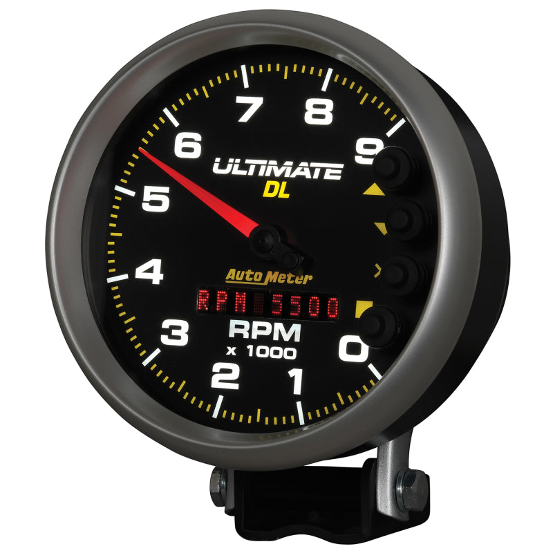 Autometer 5 inch Ultimate DL Playback Tachometer 9000 RPM - Black - Burkken Auto Parts