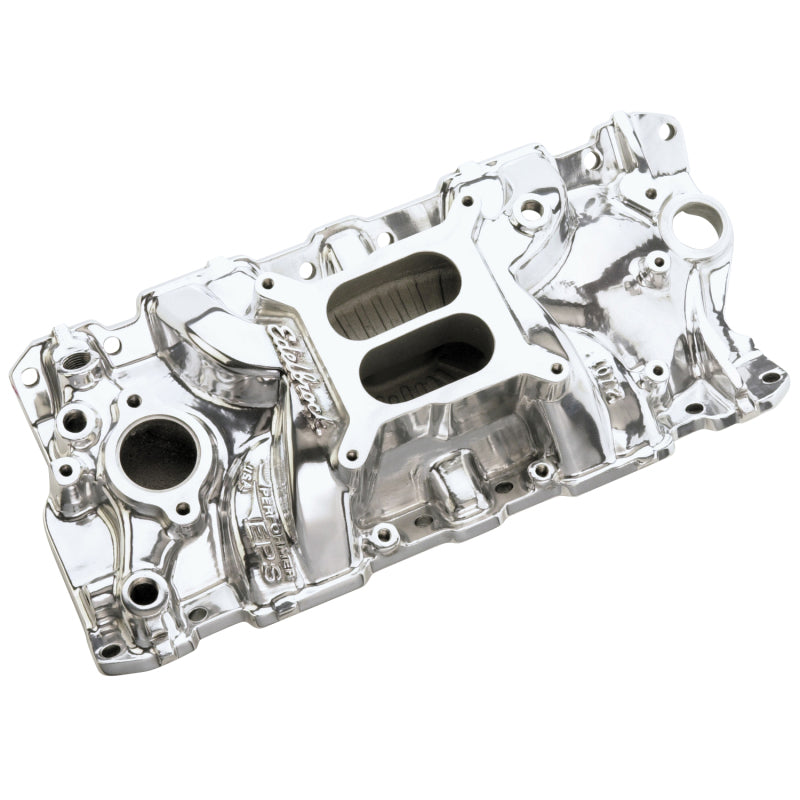 Edelbrock SBC Performer Eps Polished Manifold - Burkken Auto Parts