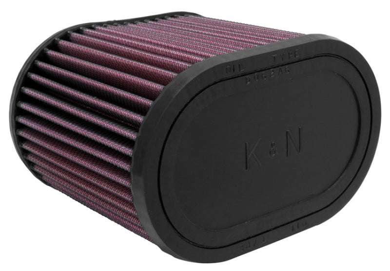 K&N Universal Oval Clamp-On Air Filter 2-3/4in Flange 6-1/4in Length 4in Width 5in Height - Burkken Auto Parts