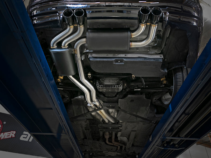 aFe MACH ForceXP 2.5 IN 304 Stainless Steel Cat-Back Exhaust System w/ Black Tips 01-06 BMW M3 (E46) - Burkken Auto Parts