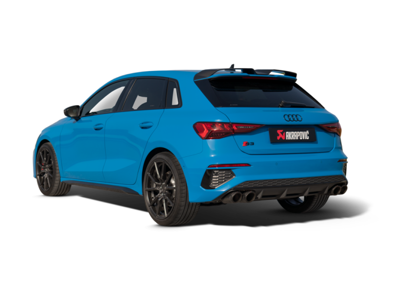 Akrapovic 2021+ Audi S3 Sportback (8Y) Evolution Line Cat Back (Titanium) w/Carbon Tips - Burkken Auto Parts