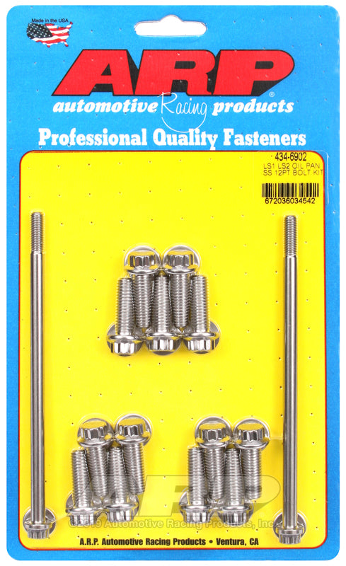 ARP Chevy LS1 LS2 Stainless Steel 12 Point Oil Pan Bolt Kit - Burkken Auto Parts