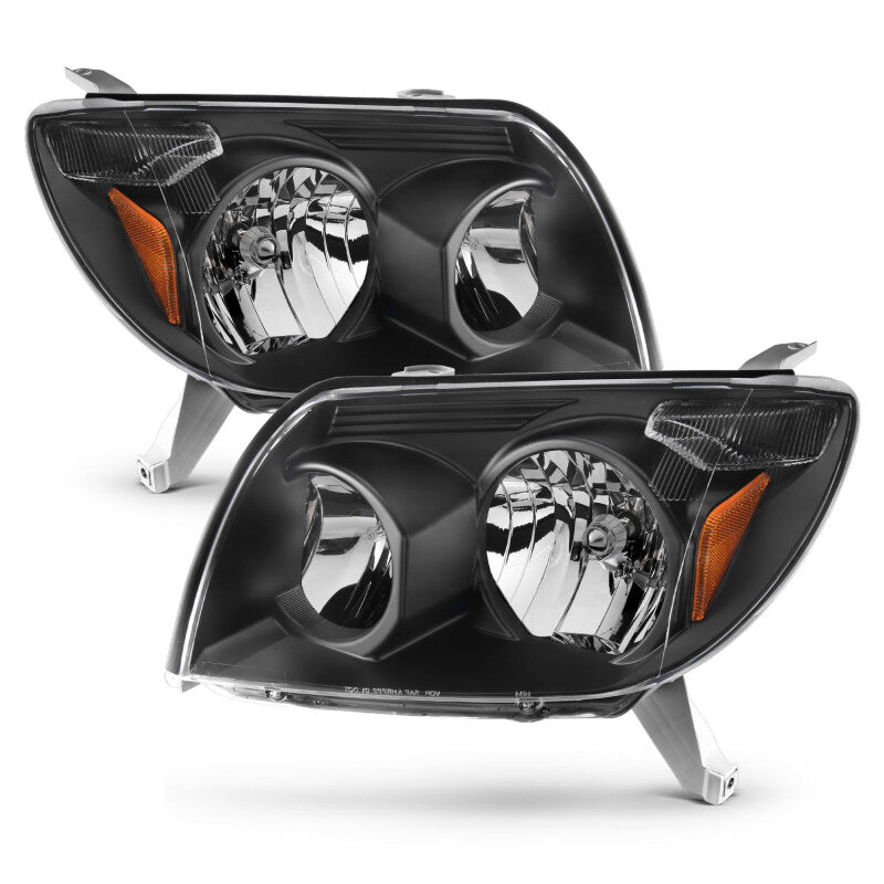 ANZO 2003-2005 Toyota 4Runner Crystal Headlights Black - Burkken Auto Parts