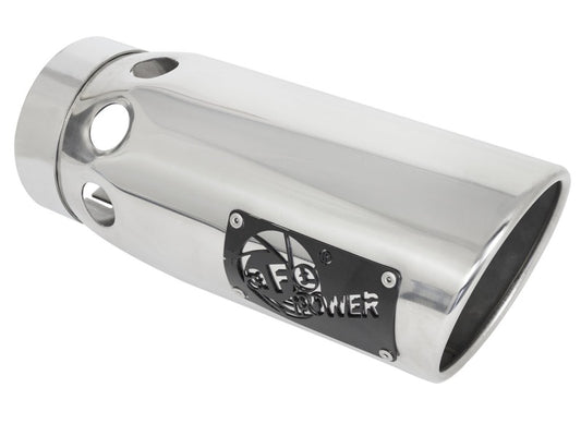 aFe Power Intercooled Tip Stainless Steel - Polished 4in In x 5in Out x 12in L Bolt-On - Burkken Auto Parts