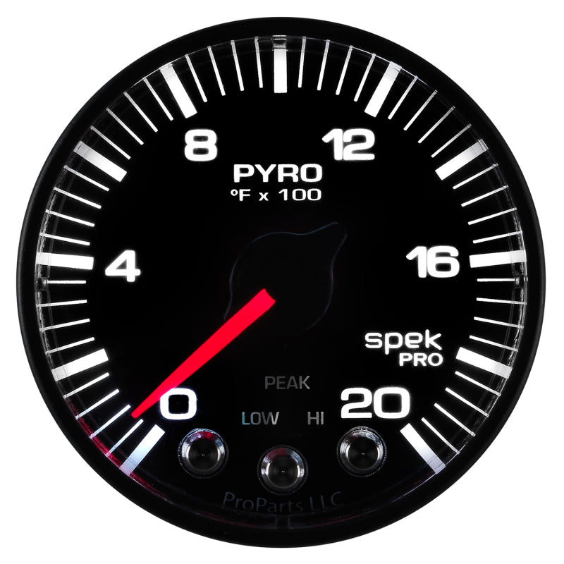 Autometer Spek-Pro 52.4mm 0-2000F Digital Stepper Motor Pyrometer Gauge - Burkken Auto Parts