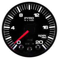 Autometer Spek-Pro 52.4mm 0-2000F Digital Stepper Motor Pyrometer Gauge - Burkken Auto Parts