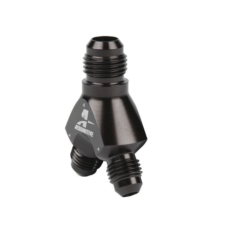 Aeromotive Y-Block - AN-06 - 2x AN-04 - Burkken Auto Parts