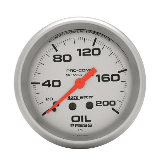 AutoMeter Gauge Oil Press 2-5/8in. 200PSI Liquid Filled Mech Ultra-Lite - Burkken Auto Parts