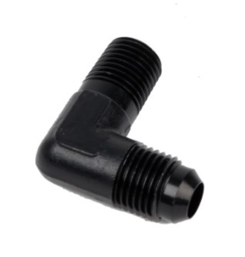 Aeromotive Fitting Elbow 1/4in-MNPT to AN-06 90-Deg Black - Burkken Auto Parts