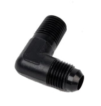 Aeromotive Fitting Elbow 1/4in-MNPT to AN-06 90-Deg Black - Burkken Auto Parts