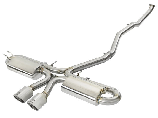 aFe Takeda 3in 304 SS Cat-Back Exhaust System w/ Polished Tips 2017 Honda Civic Si I4 1.5L (t) - Burkken Auto Parts