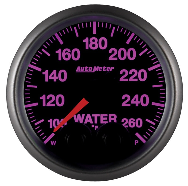 Autometer Elite 52mm 100-260 Degress F Water Temperature Peak and Warn Gauge w/ Electonic Control - Burkken Auto Parts
