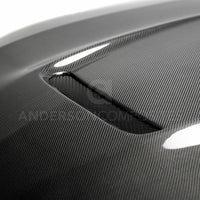 Anderson Composites 2018 Ford Mustang Type-GR Double Sided Carbon Fiber Hood - Burkken Auto Parts