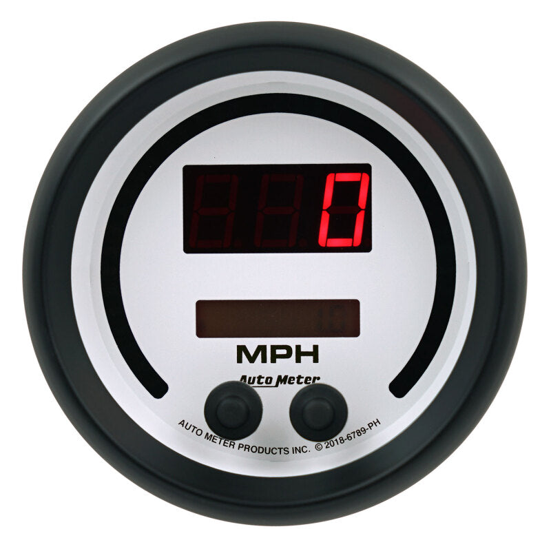Autometer 85.7mm White Switchable 260 MPH / 260 KM/H Speedometer Phantom Elite Digital Gauge - Burkken Auto Parts