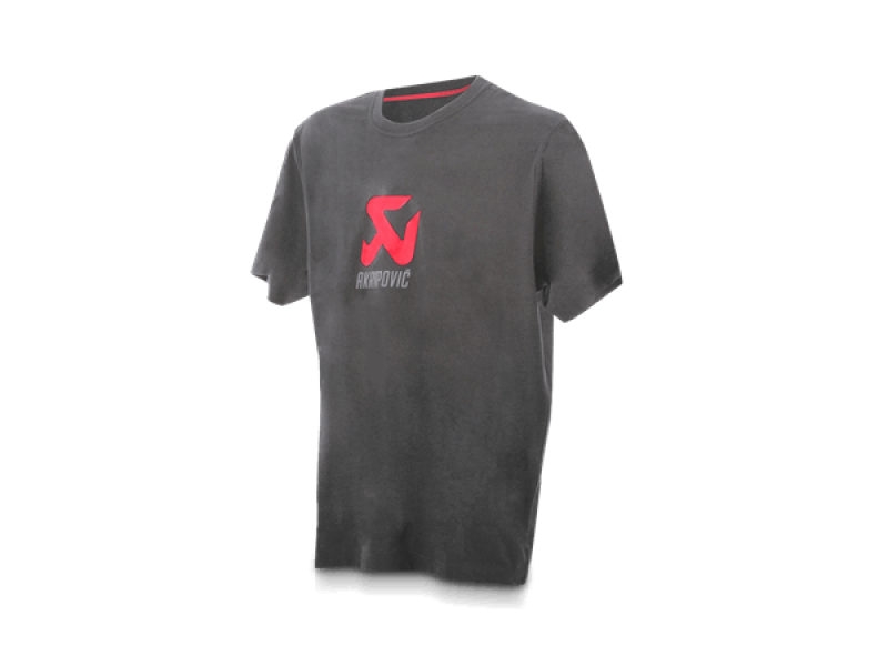 Akrapovic Mens Logo Grey T-Shirt - XXL - Burkken Auto Parts
