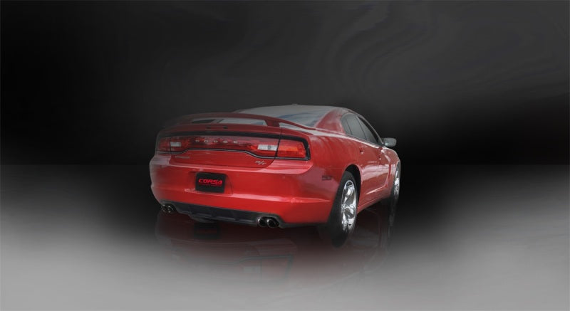 Corsa 11-14 Dodge Charger R/T 5.7L V8 Black Sport Cat-Back Exhaust - Burkken Auto Parts