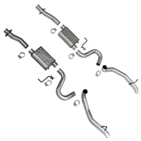 BBK 87-93 Mustang GT Cat Back Kit Varitune Mufflers - Aluminized turn downs - Burkken Auto Parts