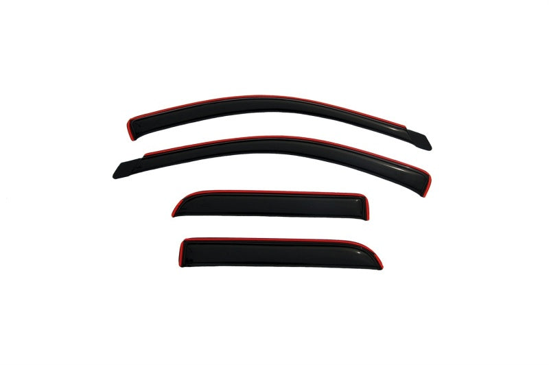 AVS 02-08 Dodge RAM 1500 Quad Cab Ventvisor In-Channel Front & Rear Window Deflectors 4pc - Smoke - Burkken Auto Parts