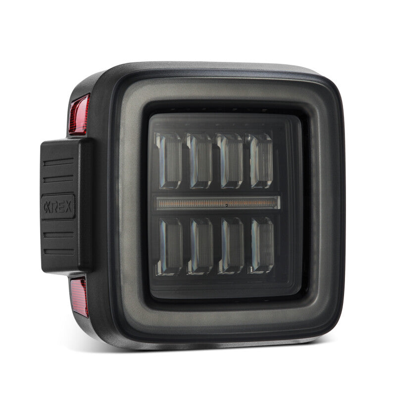 AlphaRex 18-23 Jeep Wrangler JL NOVA Prismatic LED Taillights Alpha-Black - Burkken Auto Parts