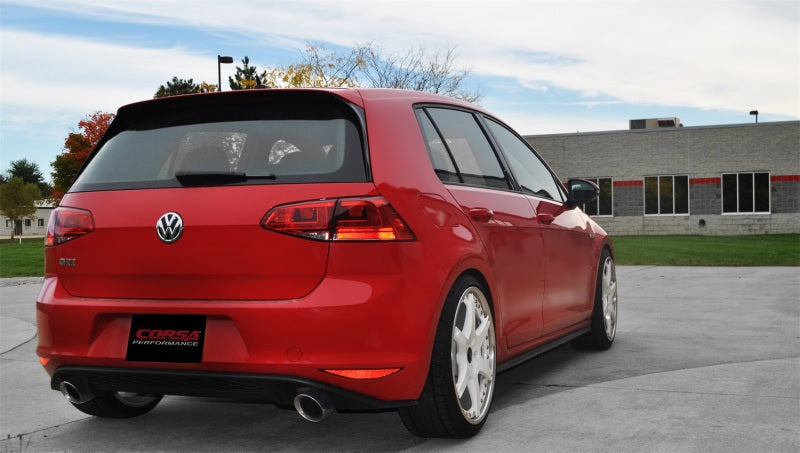 Corsa 2014-2016 Volkswagen GTI Mk7 Polished Sport 3.0in Cat-Back Dual Rear Exit - Burkken Auto Parts