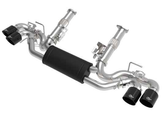 aFe MACH Force-Xp 3in to 2-1/2in 304SS Cat-Back 2020 Chevy Corvette (C8) 6.2L - Black Tip - Burkken Auto Parts