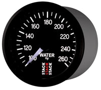 Autometer Stack 52mm 100-260 Deg F 1/8in NPTF Male Pro Stepper Motor Water Temp Gauge - Black - Burkken Auto Parts