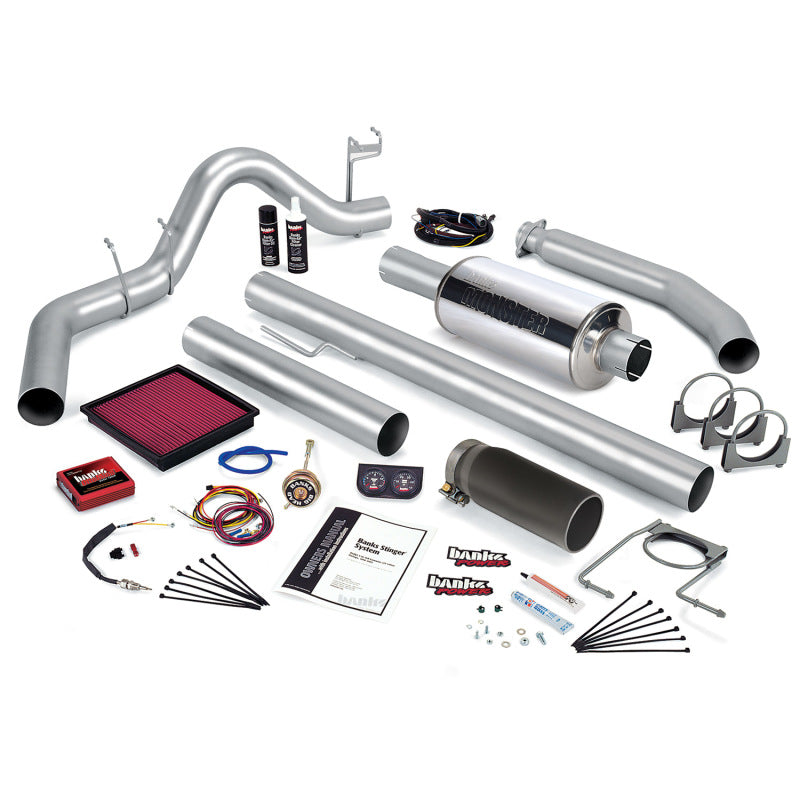Banks Power 02 Dodge 5.9L 235Hp Ext Cab Stinger System - SS Single Exhaust w/ Black Tip - Burkken Auto Parts