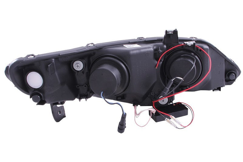 ANZO 2006-2011 Honda Civic Projector Headlights w/ Halo Black (CCFL) - Burkken Auto Parts