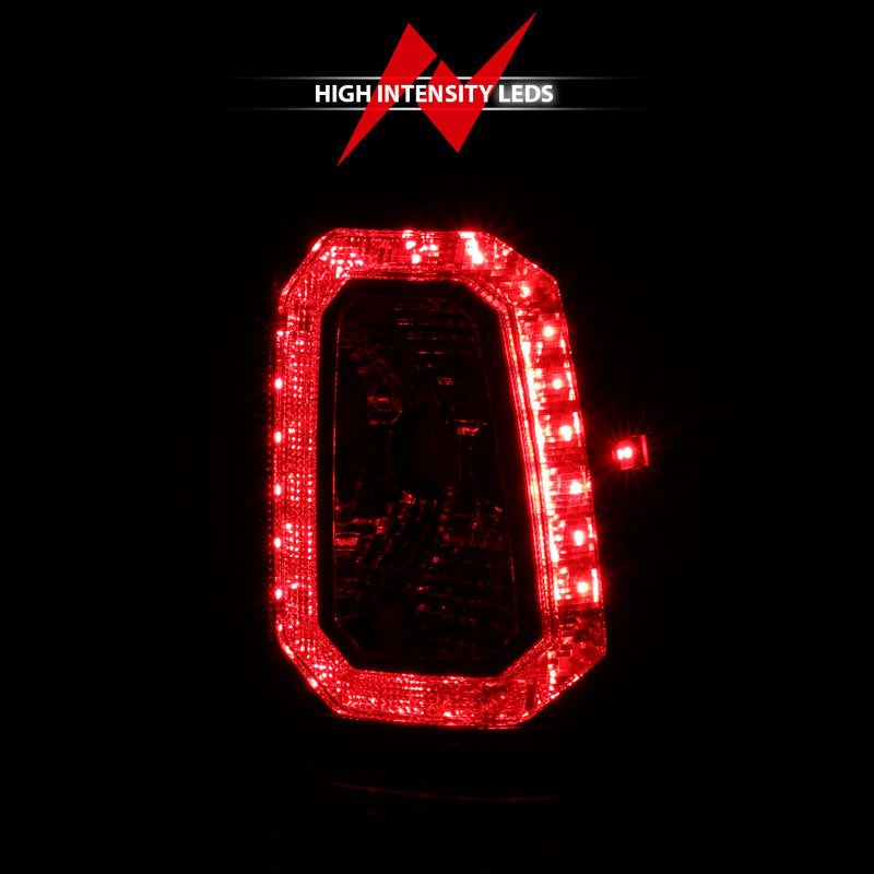 ANZO 1999-2002 Chevy Silverado 1500 LED Taillights Plank Style Chrome With Red/Clear Lens - Burkken Auto Parts
