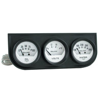 Autometer AutoGage Analog Console Oil/Water Temp/Volt 2in Gauges White Dial - Black Bezel - Burkken Auto Parts