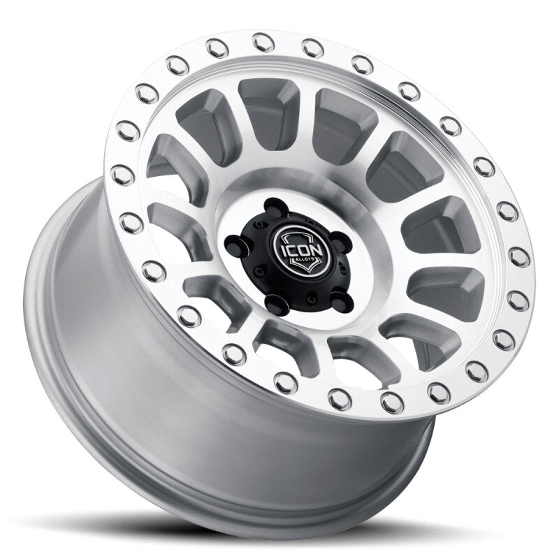 ICON Hulse 18x9 8x6.5 12mm Offset 5.5in BS Silver Machined - Burkken Auto Parts