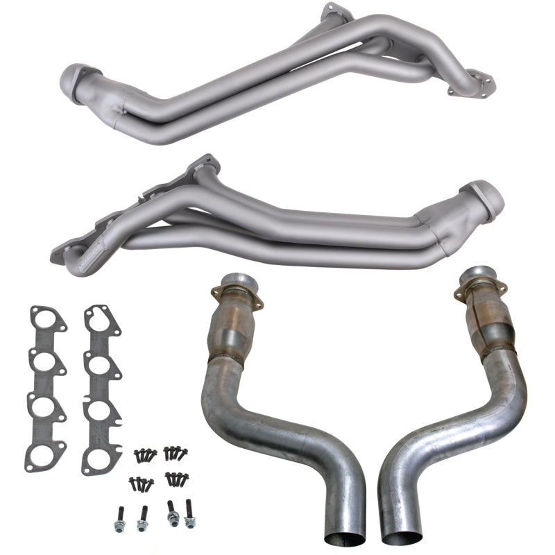 BBK 09-24 Dodge Challenger/Charger 5.7L 1-3/4in Header w/High Flow Catted Mid Pipe (Ti Ceramic) - Burkken Auto Parts