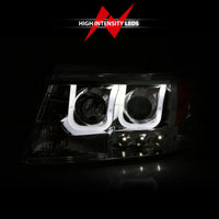 ANZO 2004-2008 Ford F-150 Projector Headlights w/ U-Bar Chrome - Burkken Auto Parts