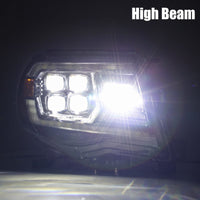 AlphaRex 05-11 Toyota Tacoma NOVA LED Projector Headlights Plank Style Alpha Black w/Activ Light/DRL - Burkken Auto Parts