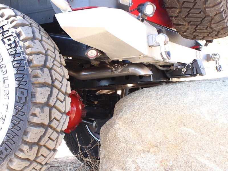 aFe MACHForce XP Exhaust Cat-Back 2.5in SS-409 Hi-Tuck 12-14 Jeep Wrangler Unlimited V6 3.6L 4Dr - Burkken Auto Parts