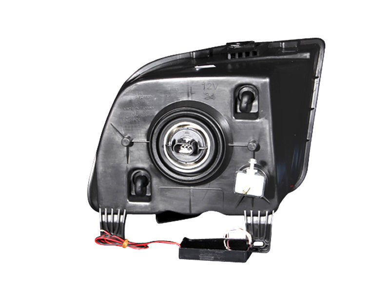 ANZO 2005-2009 Ford Mustang Crystal Headlights w/ Halo Black (CCFL) - Burkken Auto Parts