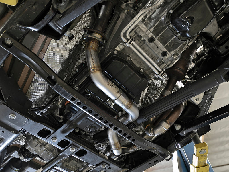 aFe POWER Twisted Steel Y-Pipe 2-1/4in 409 SS Exhaust System 2018 Jeep Wrangler (JL) V6-3.6L - Burkken Auto Parts