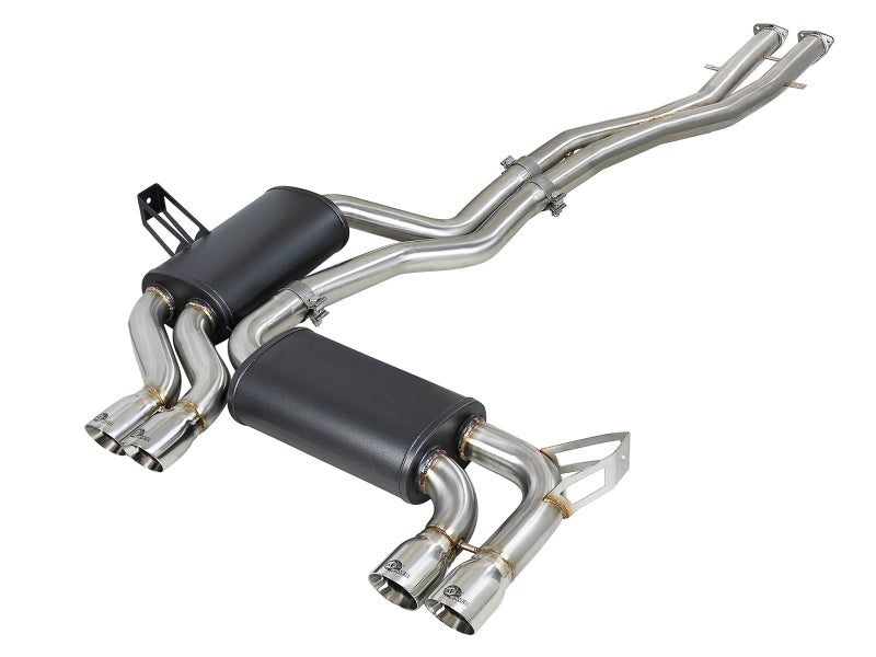 aFe MACH Force-Xp 2.5in 304 SS Cat-Back Exhaust w/ Polished Tips 01-06 BMW M3 - Burkken Auto Parts