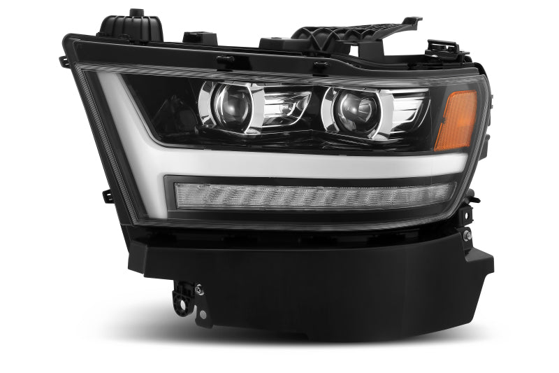 AlphaRex 19-20 Ram 1500HD PRO-Series Proj Headlights Plnk Style Jet Blk w/Activ Light/Seq Signal/DRL - Burkken Auto Parts