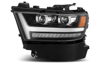 AlphaRex 19-20 Ram 1500HD PRO-Series Proj Headlights Plnk Style Jet Blk w/Activ Light/Seq Signal/DRL - Burkken Auto Parts