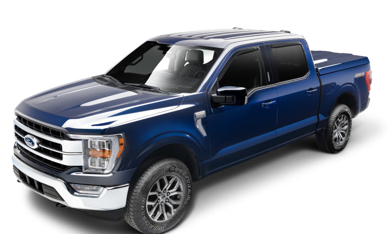 AVS 15-18 Ford F-150 Supercrew Ventvisor In-Channel Front & Rear Window Deflectors 4pc - Smoke - Burkken Auto Parts