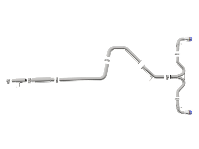 aFe Takeda 304SS Cat-Back Exhaust w/Blue Flame Tips 2018 Hyundai Elantra GT Sport I4 1.6L (t) - Burkken Auto Parts