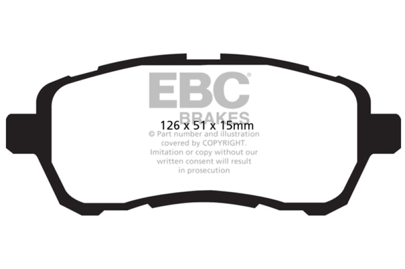 EBC 10+ Mazda 2 1.5 Greenstuff Front Brake Pads - Burkken Auto Parts