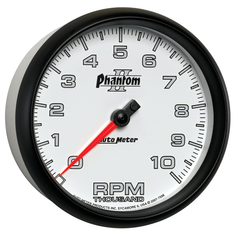 Autometer Phantom II 5in Electrical 10K RPM In-Dash Tachometer - Burkken Auto Parts