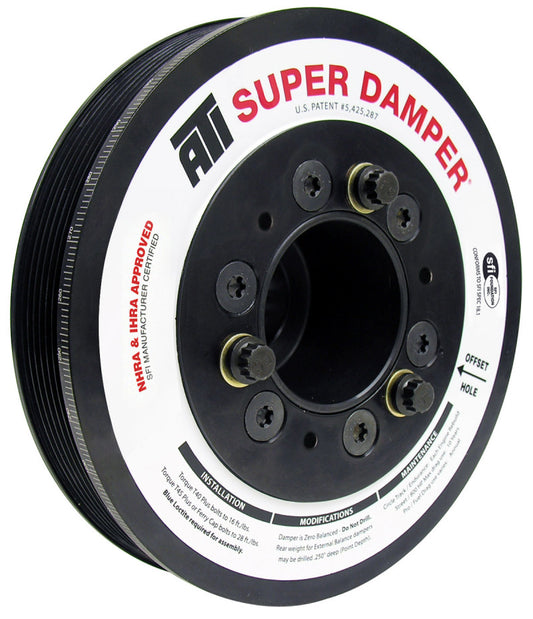 ATI Damper - 7.48in - Alum - 6 Grv - Dodge - 05-10 - 17 Per OD - Non VVT 6.1L/392/426 - 3 Ring - Burkken Auto Parts