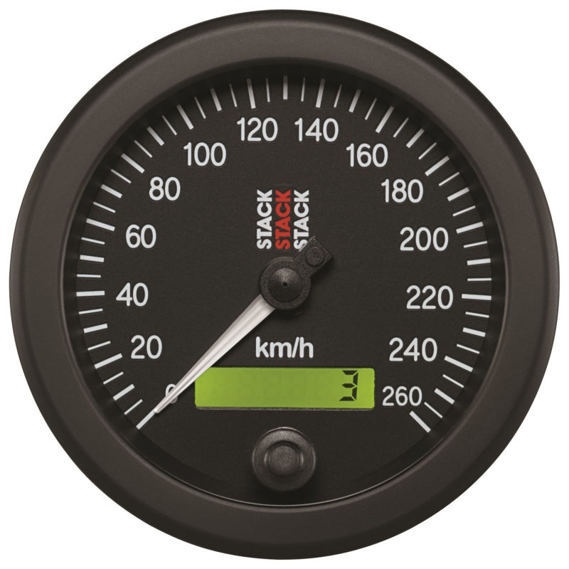 Autometer Stack 88mm 0-260 KM/H Electronic Speedometer - Black - Burkken Auto Parts