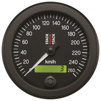 Autometer Stack 88mm 0-260 KM/H Electronic Speedometer - Black - Burkken Auto Parts