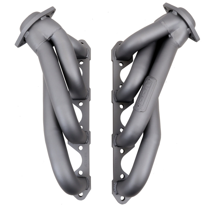 BBK 79-93 Mustang 5.0 Shorty Unequal Length Exhaust Headers - 1-5/8 Titanium Ceramic - Burkken Auto Parts